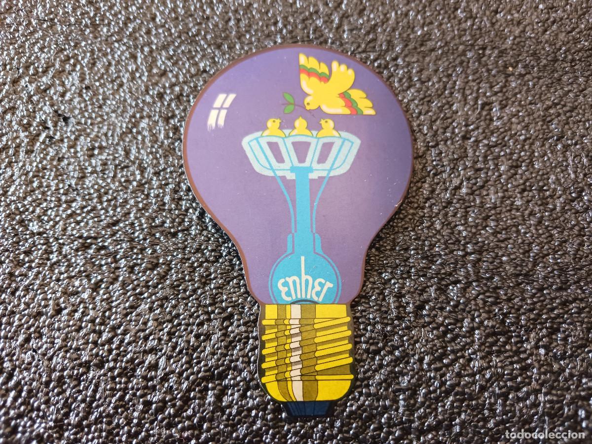 Pegatinas de colecci&oacute;n: pegatina sin adhesivo, bombilla enher, 9 x 5,5 cm
