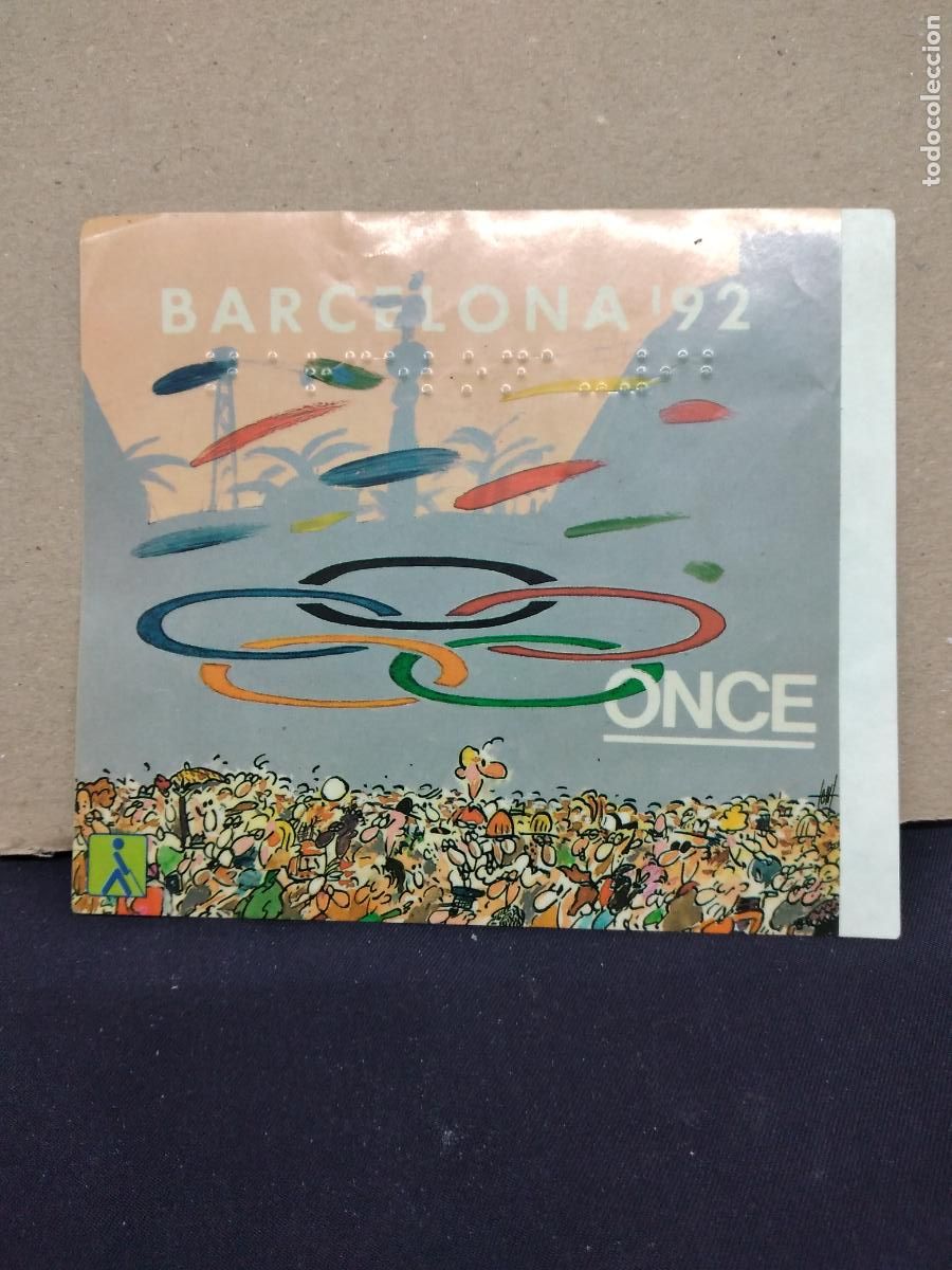 Pegatinas de colecci&oacute;n: ADHESIVO - PEGATINA EN BRAILLE - ONCE - JUEGOS OL&Iacute;MPICOS, OLIMPIADAS BARCELONA 92