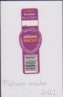 Adesivi di collezione: pegatina fruta PLATANO MACHO ECUADOR adhesivo adhesiu enganxina fruit