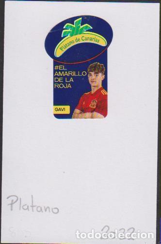Adesivi di collezione: pegatina fruta PL&Aacute;TANO CANARIAS EL AMARILLO DE LA ROJA GAVI adhesivo adhesiu enganxina fruit
