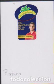 Collection stickers: pegatina fruta PL&Aacute;TANO CANARIAS EL AMARILLO DE ROJA FERRAN TORRES adhesivo adhesiu enganxina fruit