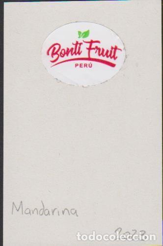 Pegatinas de colecci&oacute;n: pegatina fruta MANDARINA BONTI FRUIT PERU adhesivo adhesiu enganxina fruit etiqueta