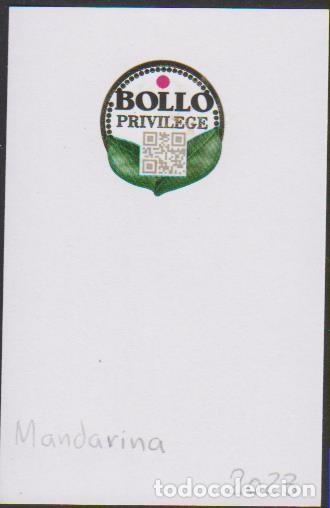 Pegatinas de colecci&oacute;n: pegatina fruta MANDARINA BOLLO PRIVILEGE adhesivo adhesiu enganxina fruit etiqueta