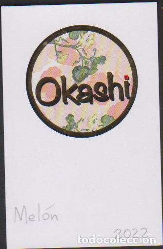 Pegatinas de colecci&oacute;n: pegatina fruta MEL&Oacute;N OKASHI adhesivo adhesiu enganxina fruit etiqueta