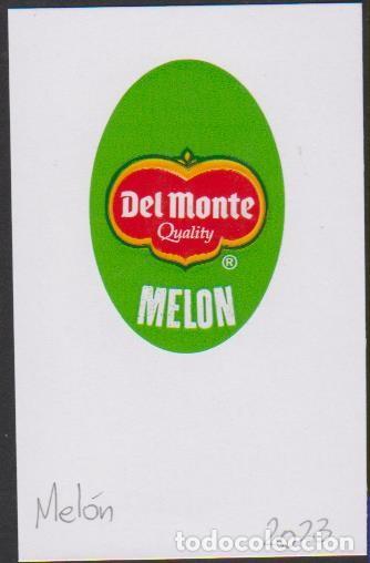 Pegatinas de colecci&oacute;n: pegatina fruta MEL&Oacute;N DEL MONTE adhesivo adhesiu enganxina fruit etiqueta