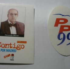 Pegatinas de colección: LOTE PEGATINAS POLITICAS PP FERNANDO MORAN - PP 99