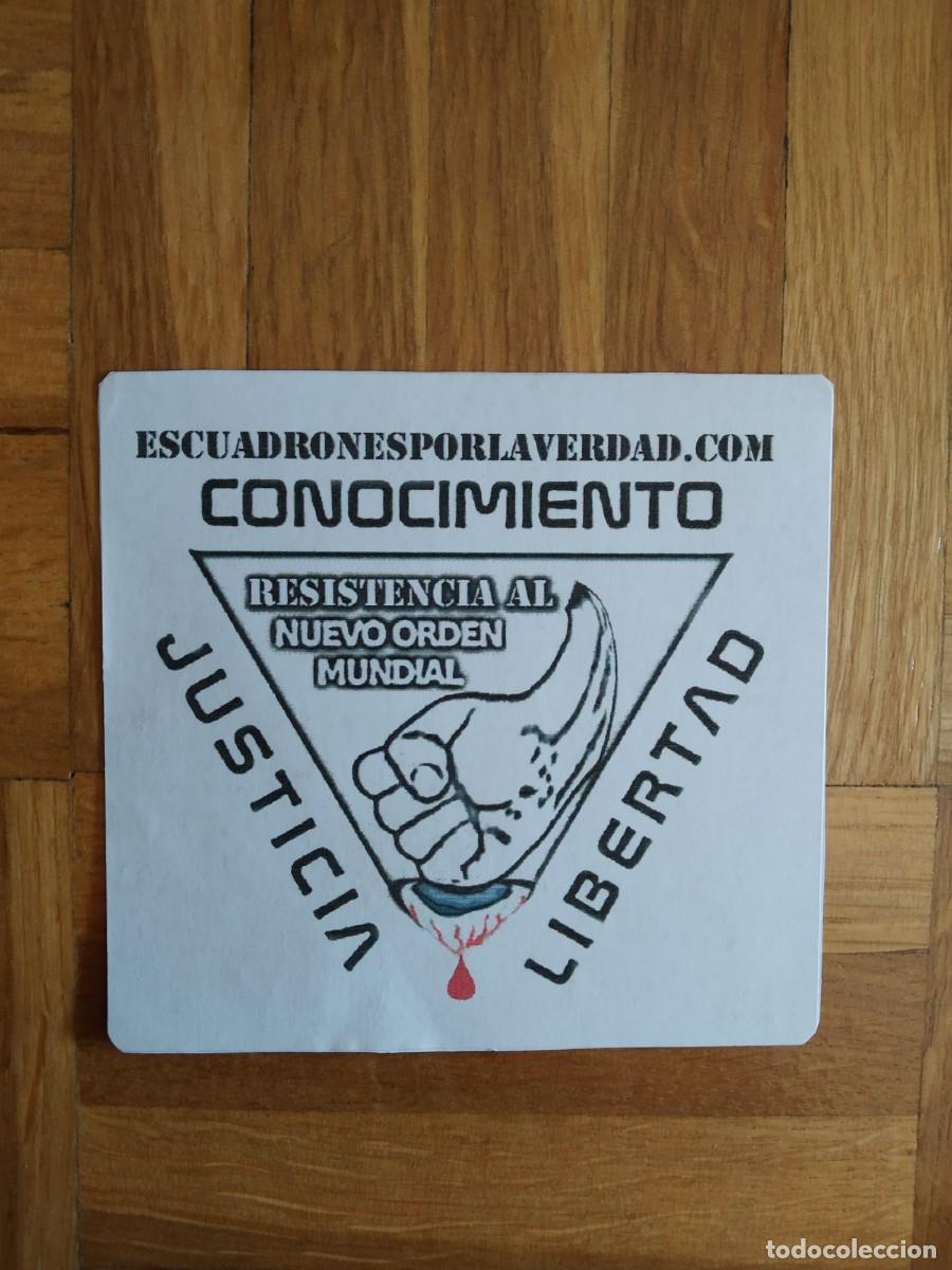 Pegatinas de colecci&oacute;n: PEGATINA POLITICA RESISTENCIA AL NUEVO ORDEN MUNDIAL. ESCUADRONES POR LA VERDAD. SIN PEGAR