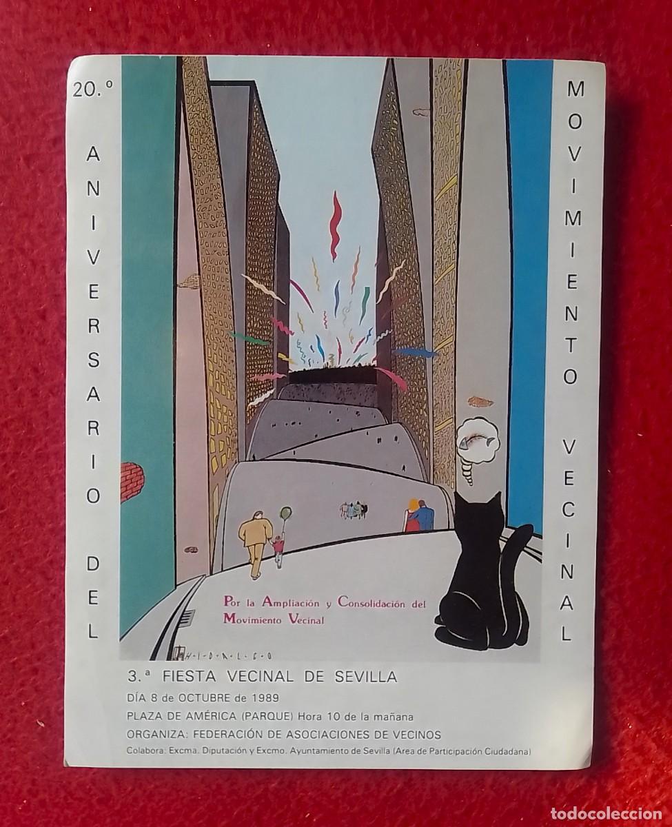 Pegatinas de colecci&oacute;n: ANTIGUA PEGATINA POL&Iacute;TICA SINDICAL REIVINDICATIVA MOVIMIENTO VECINAL 1989 3&ordf; FIESTA..20&ordm; ANIVERSARIO