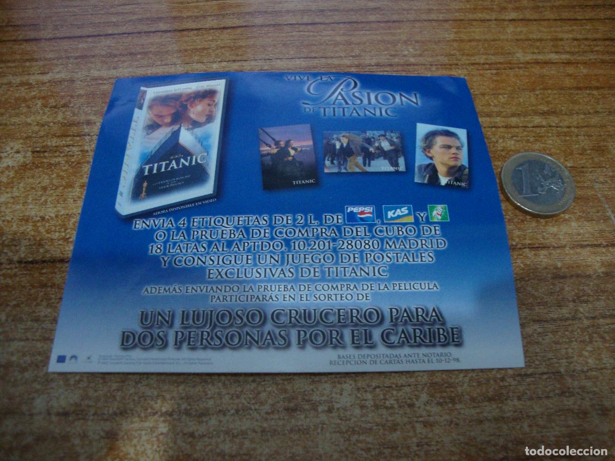 Pegatinas de colecci&oacute;n: PEGATINA SIN USAR VIVE LA PASION DE TITANIC