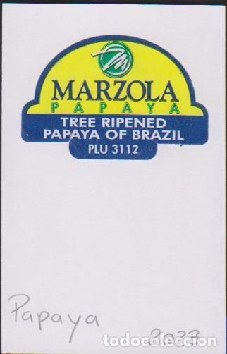 Adesivi di collezione: pegatina fruta PAPAYA MARZOLA adhesivo adhesiu enganxina fruit etiqueta