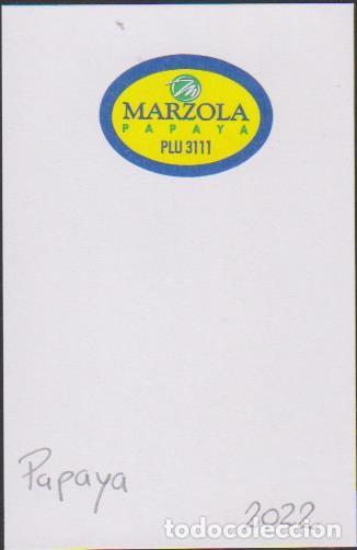 Adesivi di collezione: pegatina fruta PAPAYA MARZOLA adhesivo adhesiu enganxina fruit etiqueta