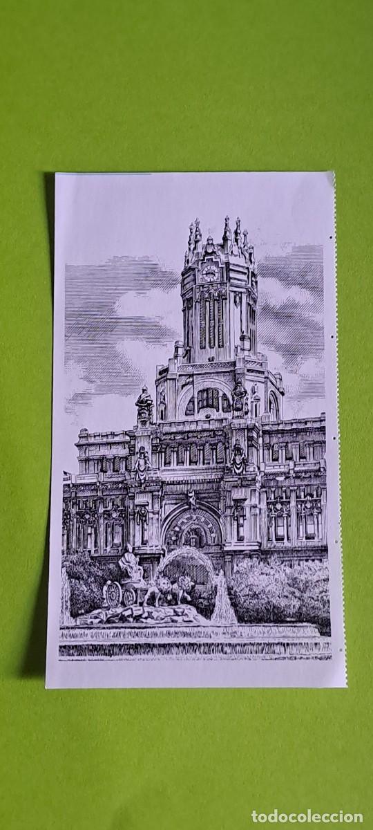 Adesivi di collezione: IMAGEN B/N PALACIO TELECOMUNICACIONES Y CIBELES MADRID 15 x 8,5 cm