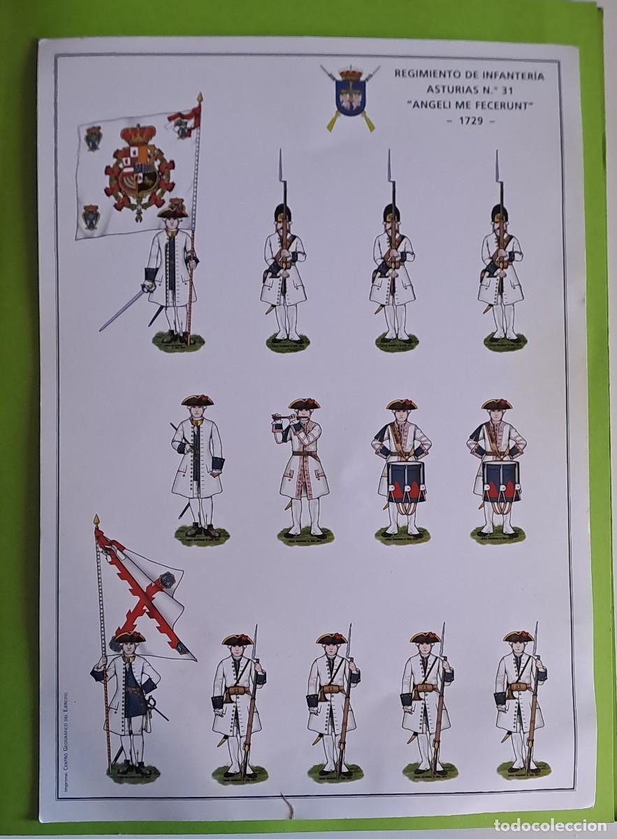 Adesivi di collezione: LAMINA SOLDADOS REGIMIENTO DE INFANTERIA ASTURIAS N&ordm; 31 (ESPA&Ntilde;A) - A&Ntilde;O 1729