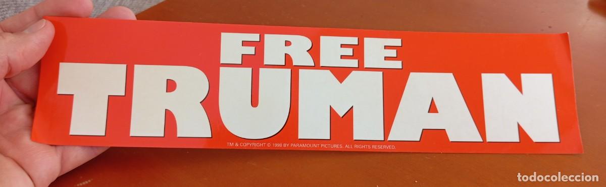 Pegatinas de colecci&oacute;n: Pegatina adhesivo 1998 pel&iacute;cula EL SHOW DE TRUMAN. Jim Carrey.