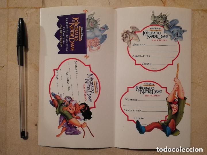 Sammlung von Aufklebern: COLECCION DE 4 PEGATINAS ORIGINALES - EL JOROBADO DE NOTRE DAME - WALT DISNEY