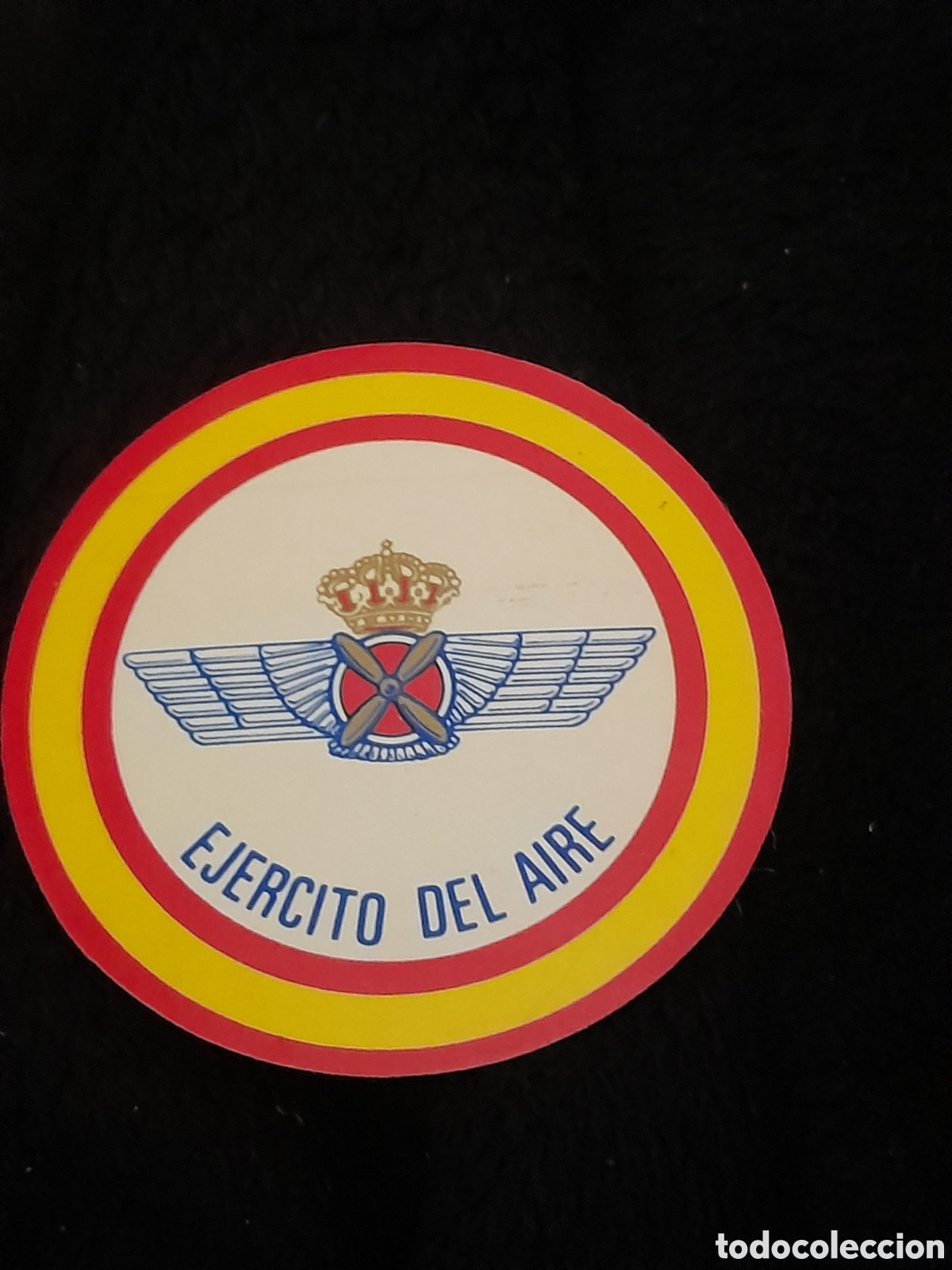 Pegatinas de colecci&oacute;n: Antigua pegatina, Ej&eacute;rcito del Aire, mide 77 mm de di&aacute;metro