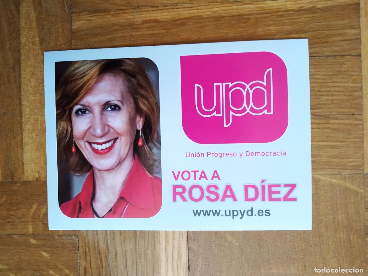 Pegatinas de colecci&oacute;n: PEGATINA POLITICA UPD VOTA ROSA DIEZ SIN PEGAR VER FOTOS