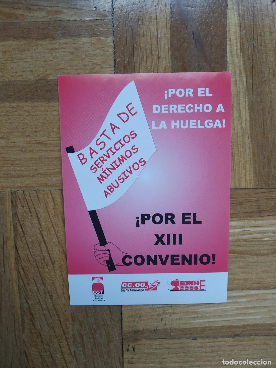 Pegatinas de colecci&oacute;n: PEGATINA POLITICA SINDICAL REIVINDICATIVA CC.OO POR EL DERECHO A LA HUELGA &iexcl;&iexcl; POR EL XIII CONVENIO!!