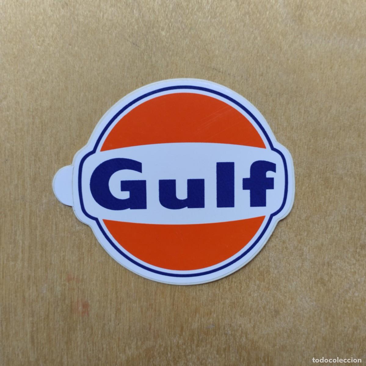 Autocollants de collection: Pegatina antigua de Gulf peque&ntilde;a