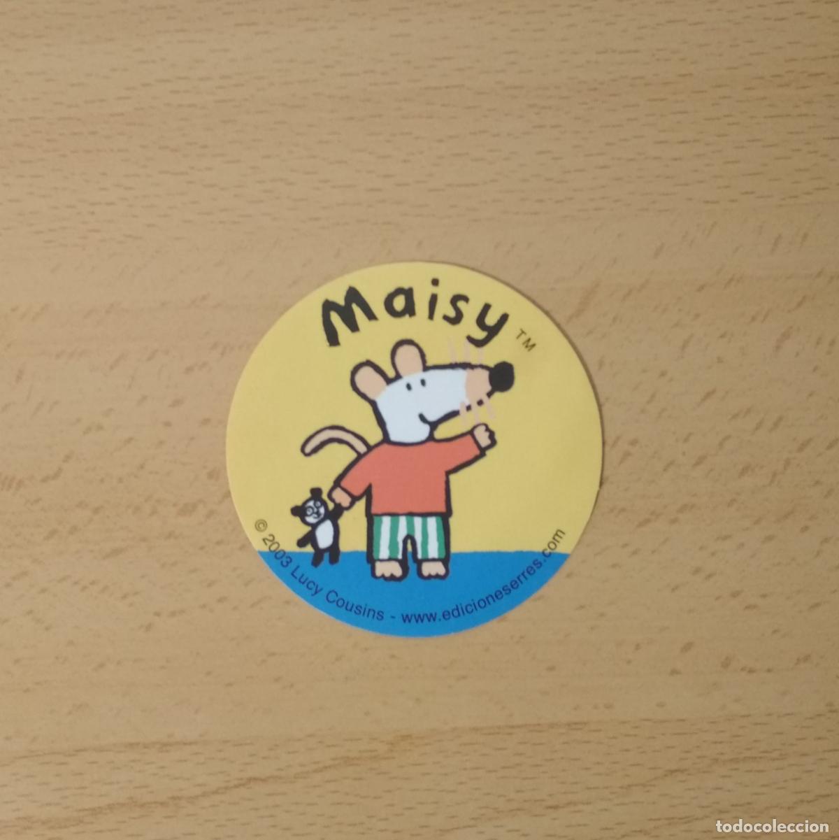 Pegatinas de colecci&oacute;n: Pegatina adhesivo cromo rat&oacute;n Maisy. A&ntilde;o 2003. Ediciones Serres. Ilustradora: Lucy Cousins.