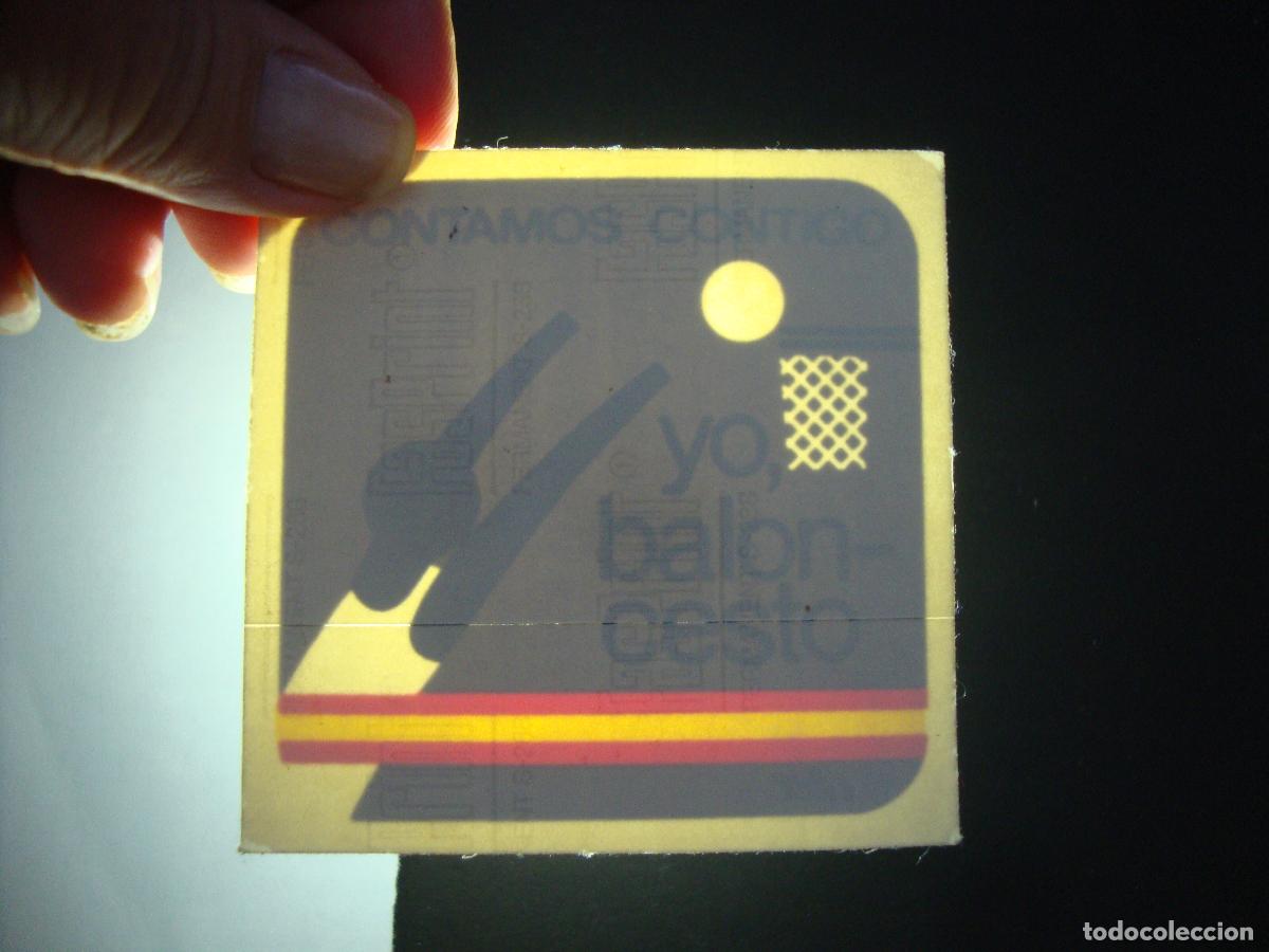 Adesivi di collezione: ANTIGUA PEGATINA PARA CRISTAL CONTAMOS CONTIGO YO BALONCESTO