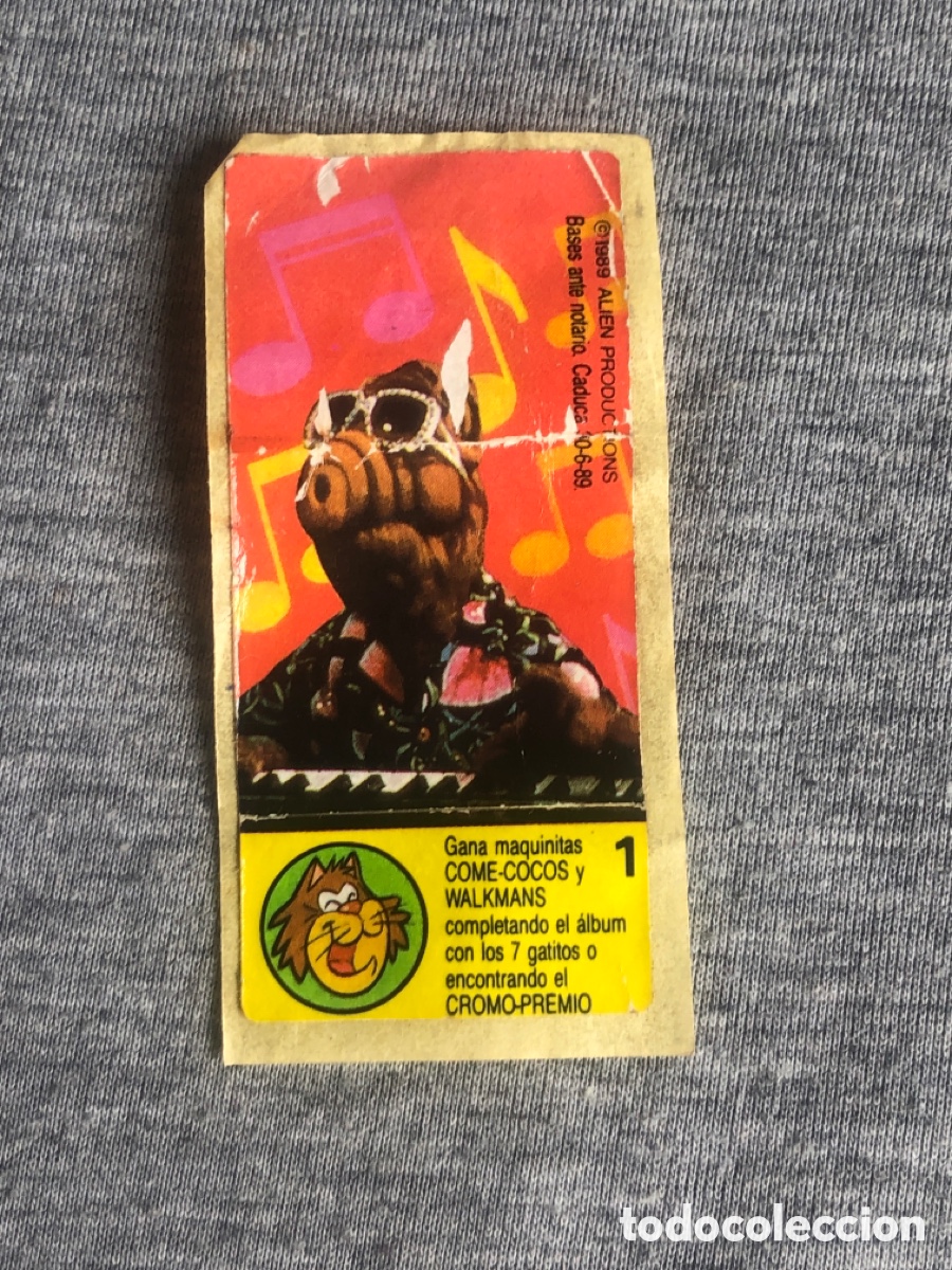 Pegatinas de colecci&oacute;n: Pegatina chicle Alf (L10) - Foto 1
