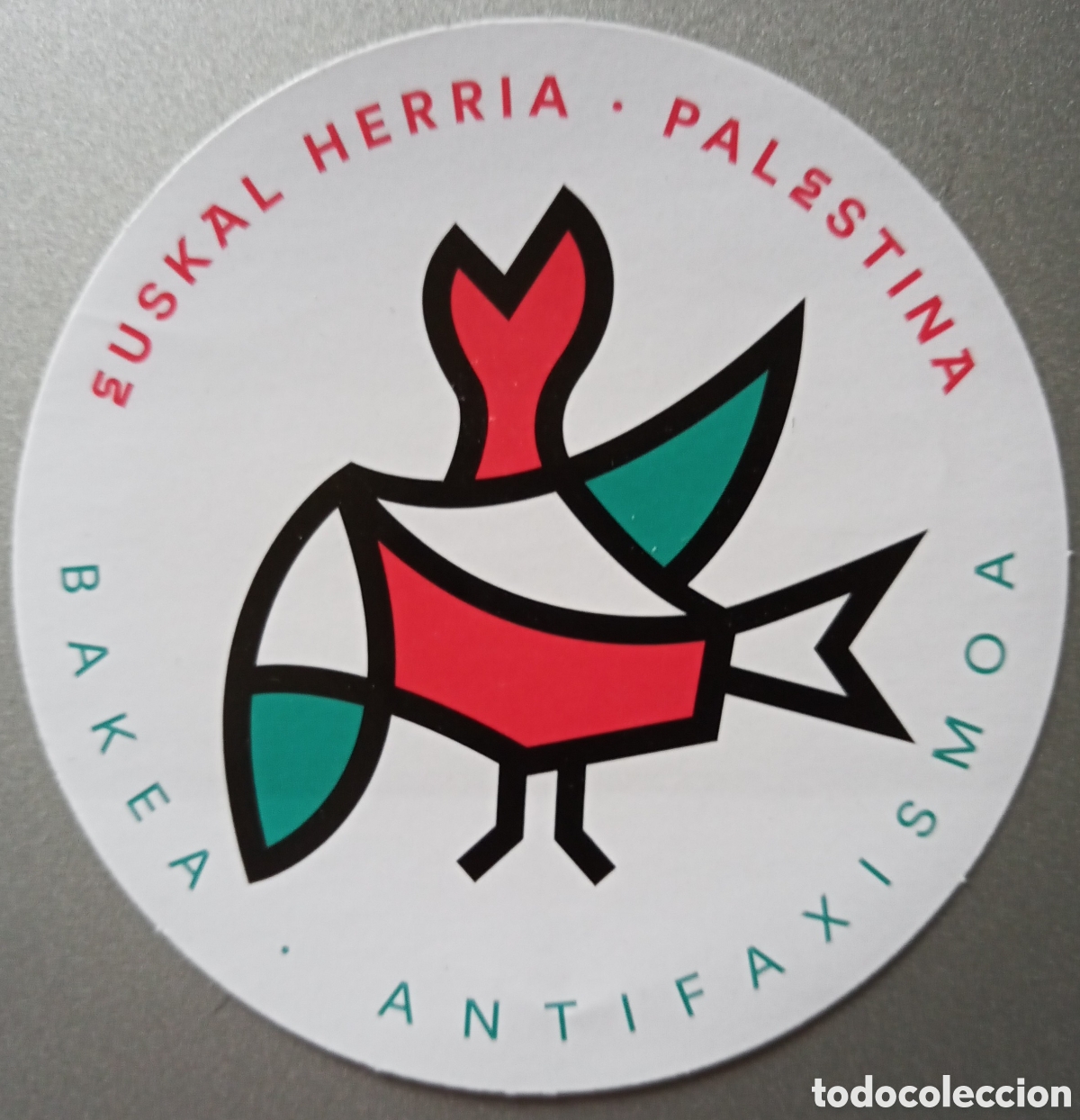 Adesivi di collezione: PEGATINA EUSKAL HERRIA. PALESTINA. BAKEA. ANTIFAXISMOA