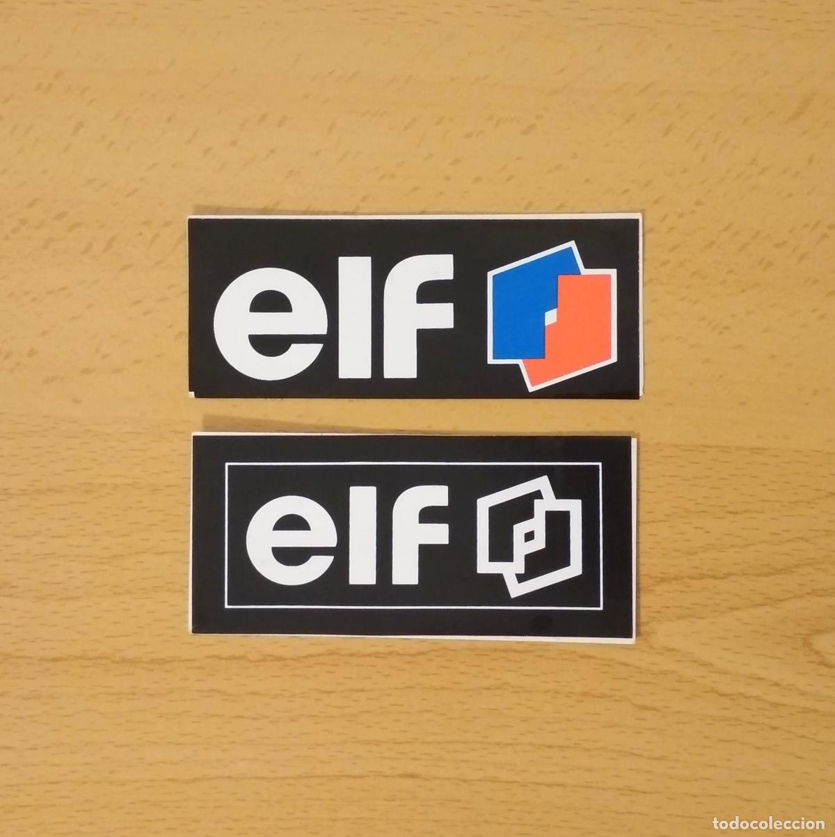 Pegatinas de colecci&oacute;n: Pegatinas adhesivo publicitario marca ELF. Aceites y lubricantes para motor. A&ntilde;os 90.