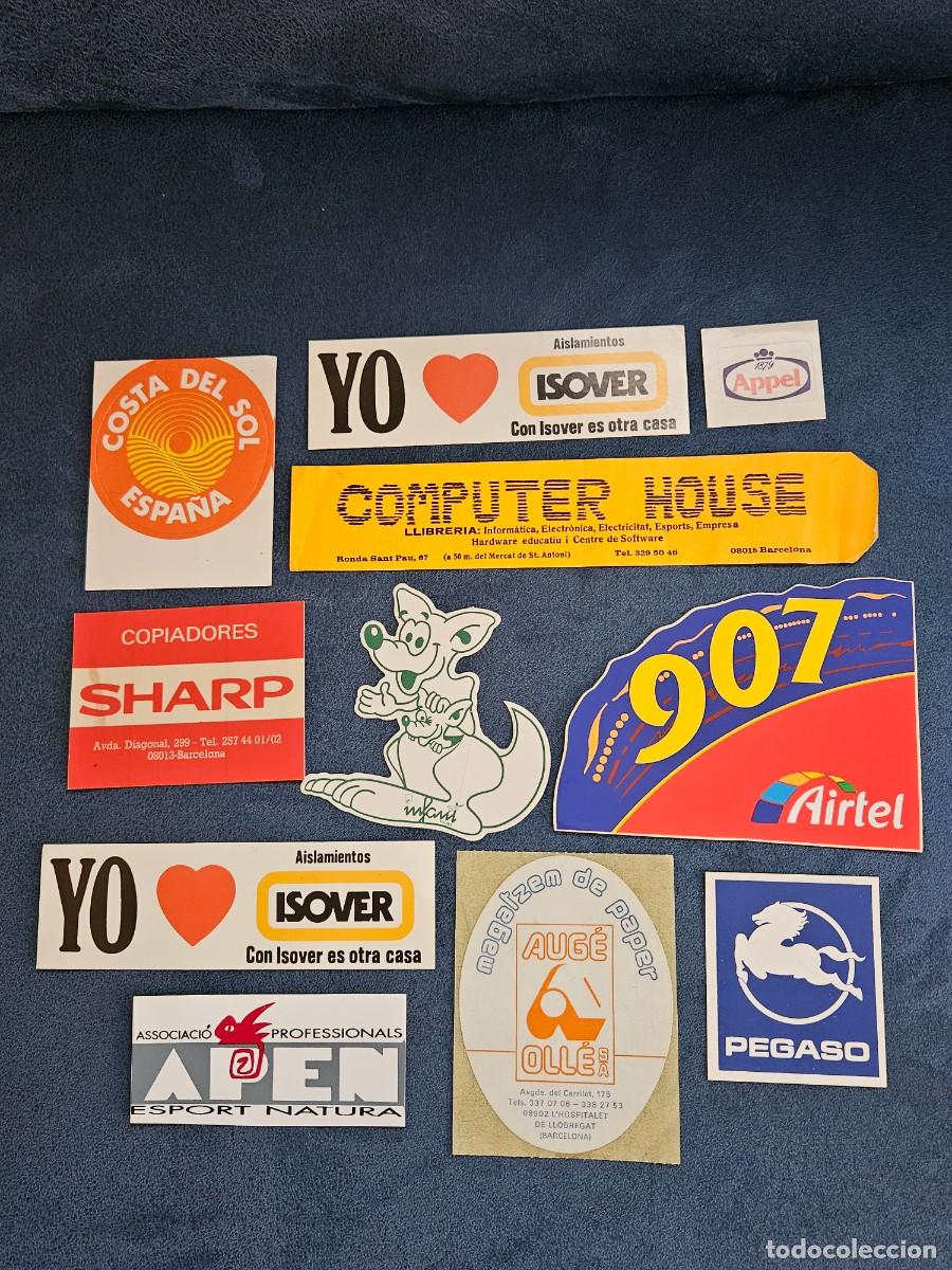 Pegatinas de colecci&oacute;n: Antiguo Lote De 11 Adhesivos/ Pegatinas De Varias Marcas Publicitarias. De Los A&ntilde;os 80.