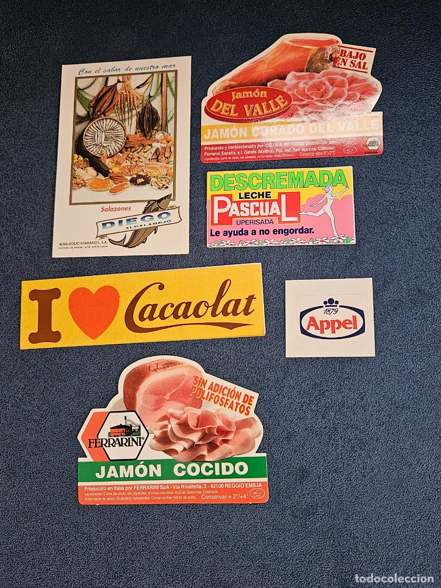 Pegatinas de colecci&oacute;n: Antiguo Lote De 6 Pegatinas/ Adhesivos De Diferentes Marcas Alimentarias. De Los A&ntilde;os 80.