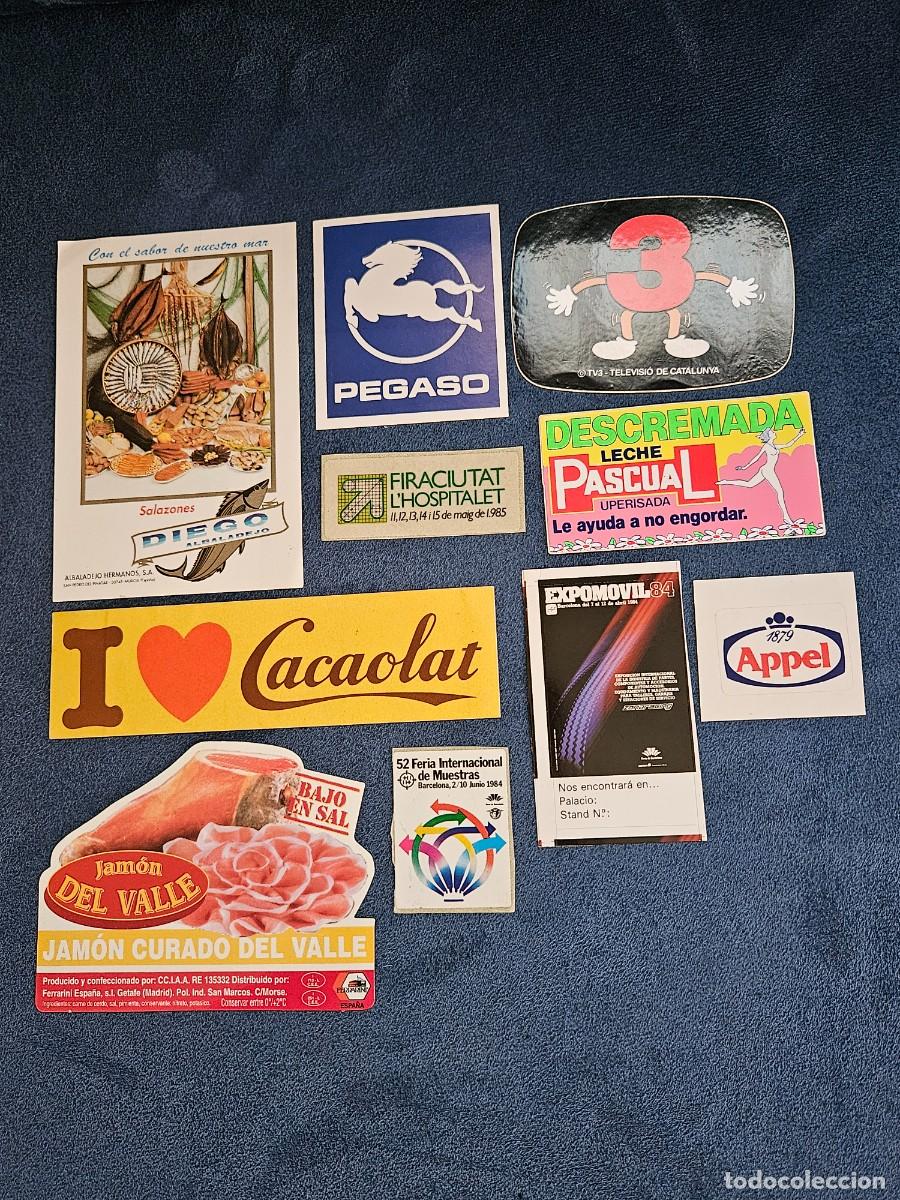 Pegatinas de colecci&oacute;n: Antiguo Lote De 10 Adhesivos /Pegatinas Diferentes De Varias Marcas. De Los A&ntilde;os 80.