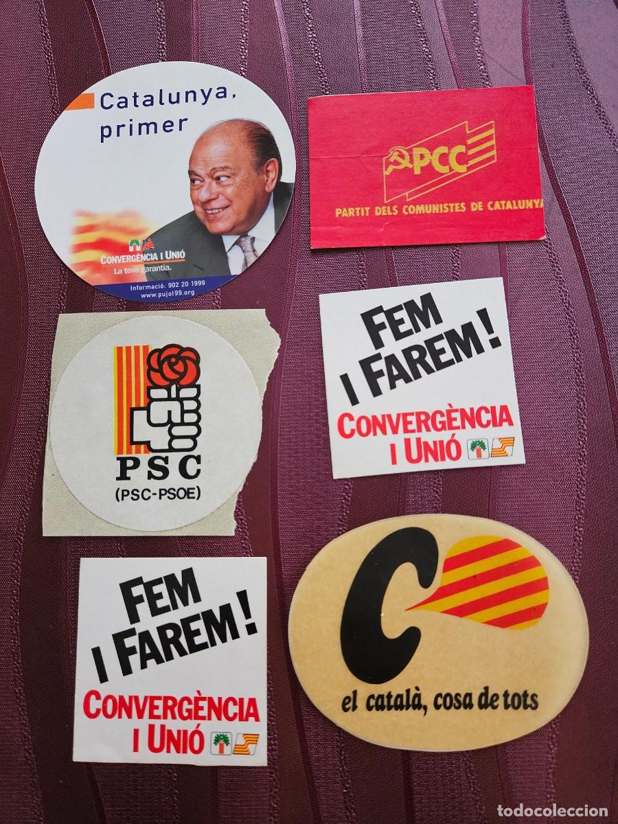 Pegatinas de colecci&oacute;n: Antiguo Lote De 6 Adhesivos/ Pegatinas Pol&iacute;ticas.