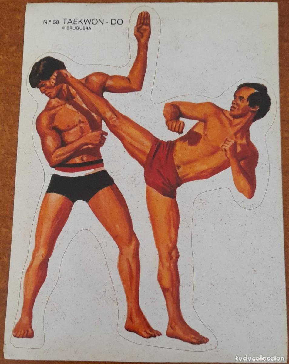 Pegatinas de colecci&oacute;n: PEGATINA TROQUELADA DE BRUGUERA N&ordm; 58, TAEKWON-DO, ORIGINAL A&Ntilde;OS 70