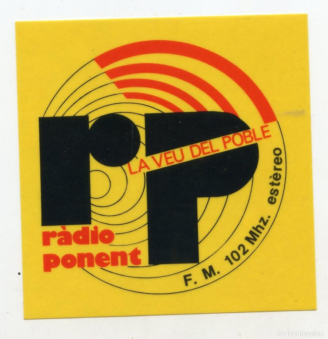 Pegatinas de colecci&oacute;n: Enganxina / pegatina de R&agrave;dio Ponent de Mollerussa &rdquo;La veu del poble&rdquo;