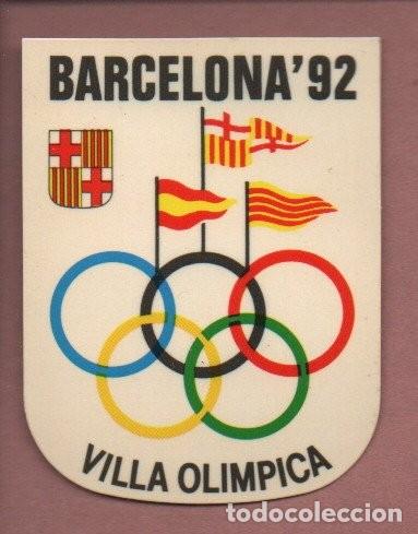 Pegatinas de colecci&oacute;n: PEGATINA - ADHESIVO, BARCELONA'92 - VILLA OLIMPICA. 5,5 X 7,3 CM. NUEVA. PLASTICO RIGIDO.