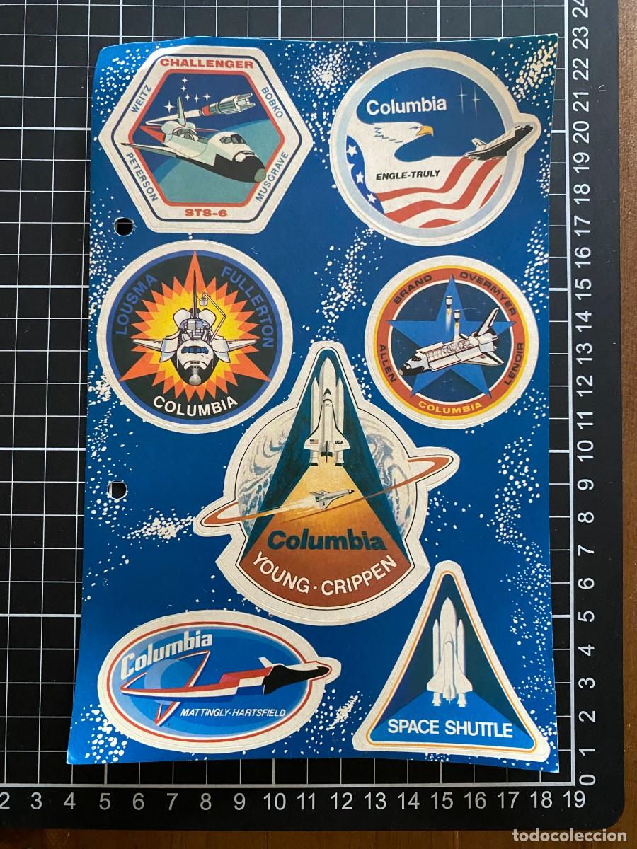 Pegatinas de colecci&oacute;n: ANTIGUO PACK DE PEGATINAS A&Ntilde;OS OCHENTA NASA CLUMBIA SPACE STARLINER U.S. TROQUELADAS