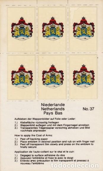 Pegatinas de colecci&oacute;n: N&ordm; 37 - Pegatinas-calcoman&iacute;as / Pa&iacute;ses Bajos &middot; Niederlande &middot; Pays Bas &middot; Netherlands - Coat of Arms