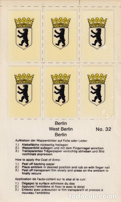 Pegatinas de colecci&oacute;n: N&ordm; 32 - Pegatinas-calcoman&iacute;as / Berl&iacute;n &middot; Berlin &middot; West Berlin - Coat of Arms