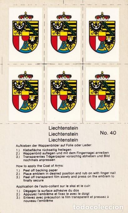 Pegatinas de colecci&oacute;n: N&ordm; 40 - Pegatinas-calcoman&iacute;as / Liechtenstein - Coat of Arms