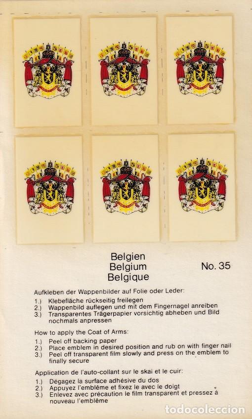 Pegatinas de colecci&oacute;n: N&ordm; 35 - Pegatinas-calcoman&iacute;as / B&eacute;lgica &middot; Belgien &middot; Belgium &middot; Belgique - Coat of Arms