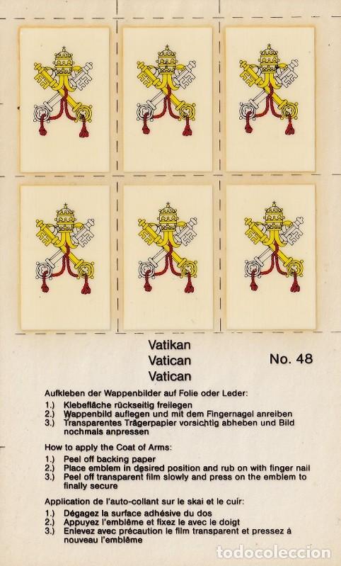 Autocollants de collection: N&ordm; 48 - Pegatinas-calcoman&iacute;as / Vaticano &middot; Vatikan &middot; Vatican - Coat of Arms