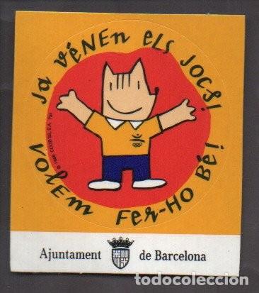 Pegatinas de colecci&oacute;n: ANTIGUO ADHESIVO O PEGATINA, JA V&Eacute;NEN ELS JOCS!... AJUNTAMENT DE BARCELONA. COBI. 5,5X6,5 CM.