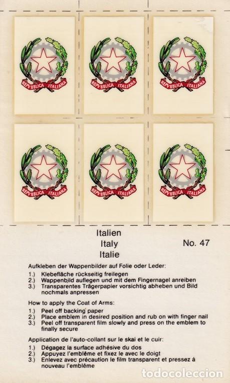 Autocolantes de cole&ccedil;&atilde;o: N&ordm; 47 - Pegatinas-calcoman&iacute;as / Italia &middot; Italien &middot; Italy &middot; Italie - Coat of Arms