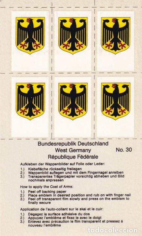 Autocolantes de cole&ccedil;&atilde;o: N&ordm; 30 - Pegatinas-calcoman&iacute;as / Alemania &middot; Bundesrepublik Deutschland &middot; West German.. - Coat of Arms