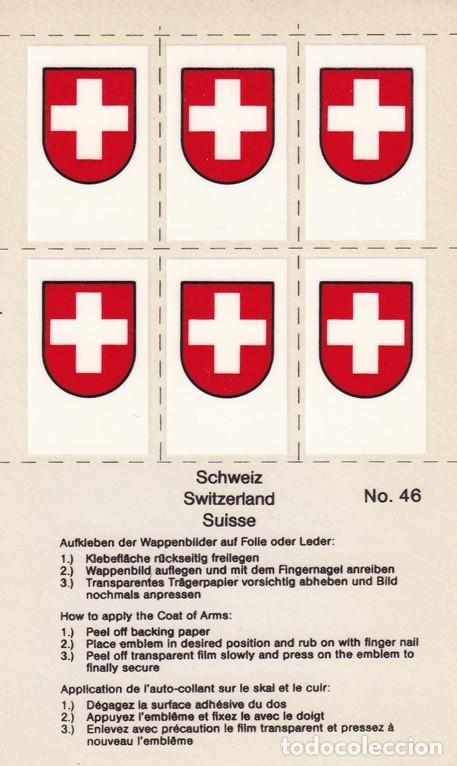 Autocolantes de cole&ccedil;&atilde;o: N&ordm; 46 - Pegatinas-calcoman&iacute;as / Suiza &middot; Schweiz &middot; Switzerland &middot; Suisse - Coat of Arms