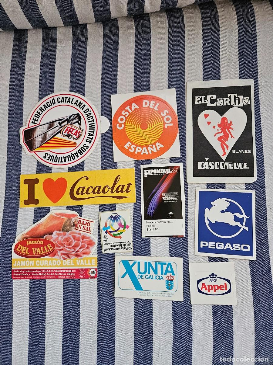 Pegatinas de colecci&oacute;n: Antiguo Lote De 10 Adhesivos /Pegatinas Diferentes Variadas De Los A&ntilde;os 80.