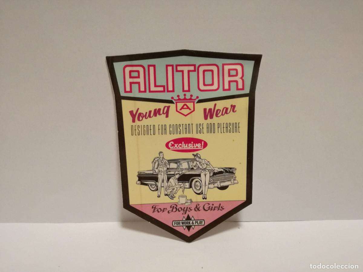 Pegatinas de colecci&oacute;n: PEGATINA ADHESIVO MODA CALZADO - ALITOR MARCA DE ROPA - 13cm x 10cm
