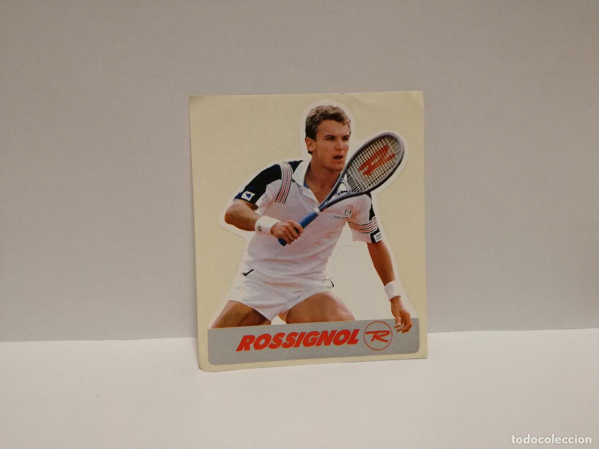 Collection stickers: PEGATINA ADHESIVO MODA CALZADO - ROSSIGNOL MARCA DE ROPA - TENISTA MATS WILANDER - 13cm x 11cm