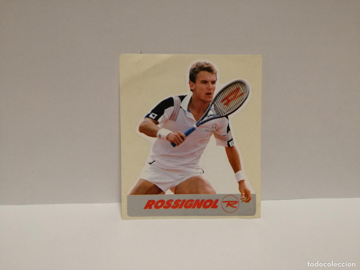 Collection stickers: PEGATINA ADHESIVO MODA CALZADO - ROSSIGNOL MARCA DE ROPA - TENISTA MATS WILANDER - 13cm x 11cm