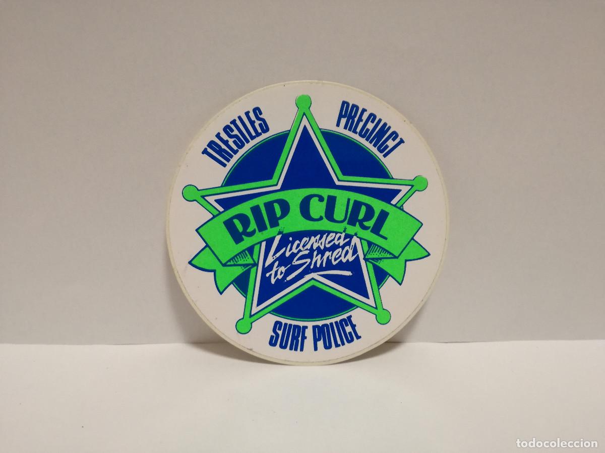 Pegatinas de colecci&oacute;n: PEGATINA ADHESIVO MODA CALZADO - RIP CURL MARCA DE SURF - 9cm x 9cm